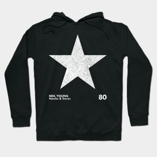 Neil Young / Hawks & Doves / Minimal Graphic Design Tribute Hoodie